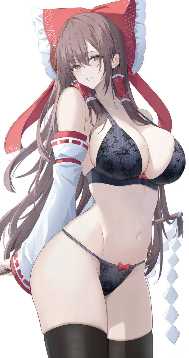 This is a pixiv picture whose title is 霊夢.