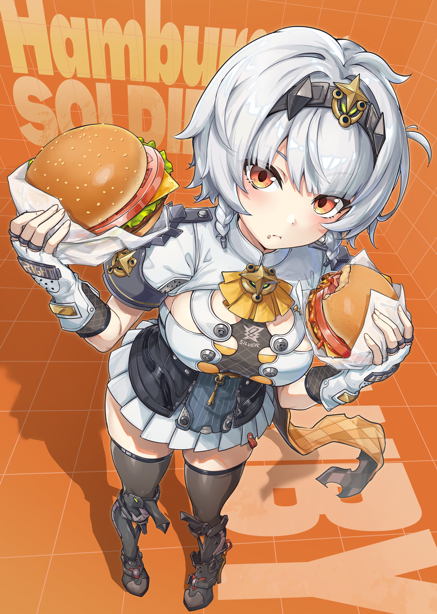 This is a pixiv picture whose title is ハンバーガーソルジャー アンビー.