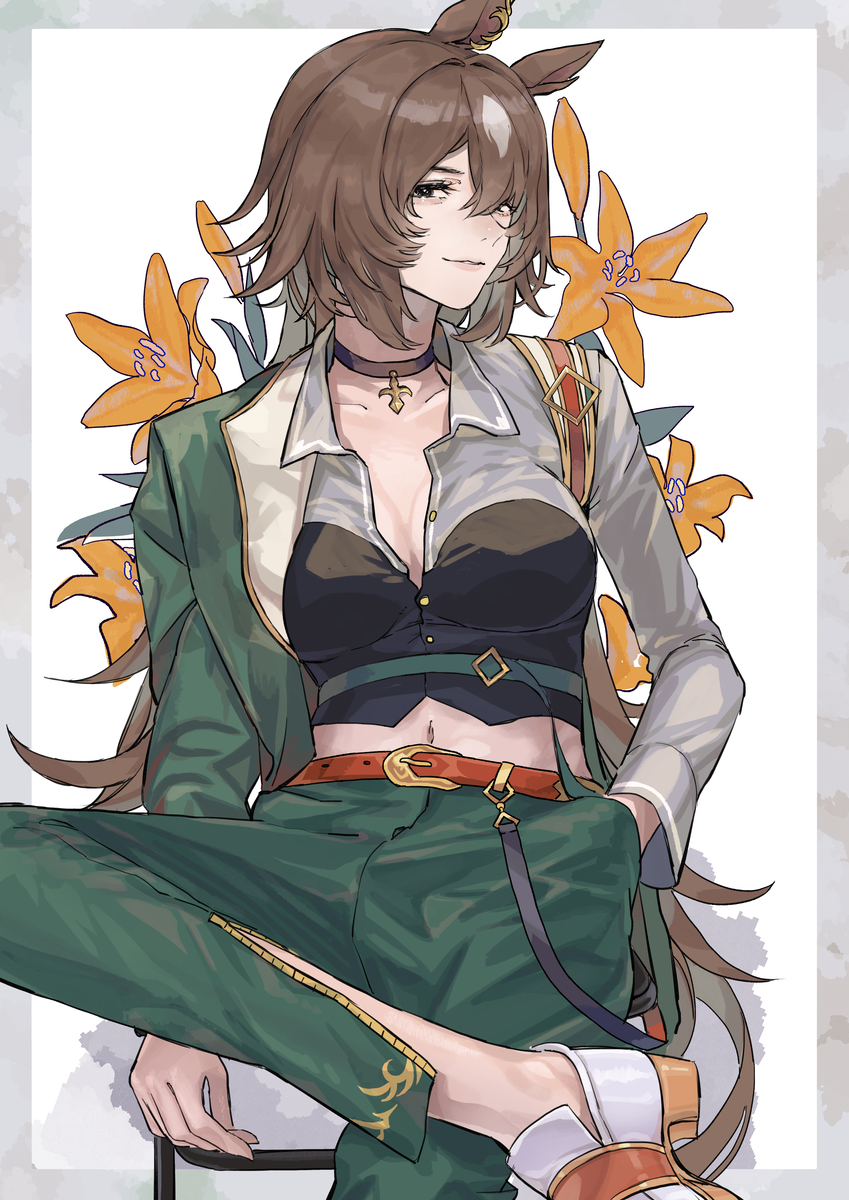 This is a pixiv picture whose title is シリウスとオレンジの百合.