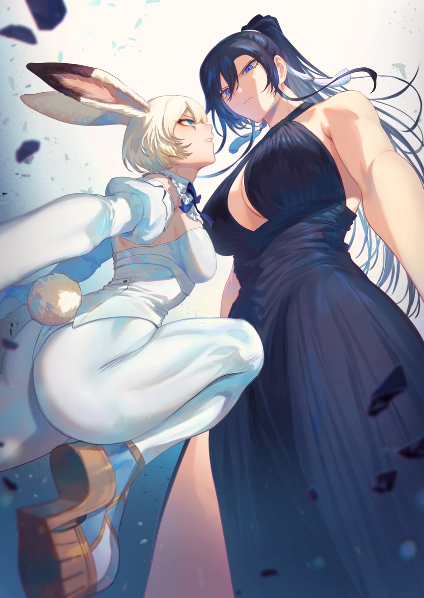 This is a pixiv picture whose title is 神楽とミミ.