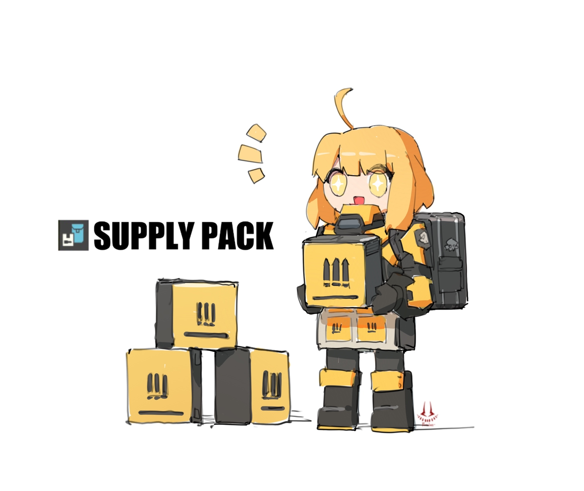 This is a pixiv picture whose title is 补给背包.