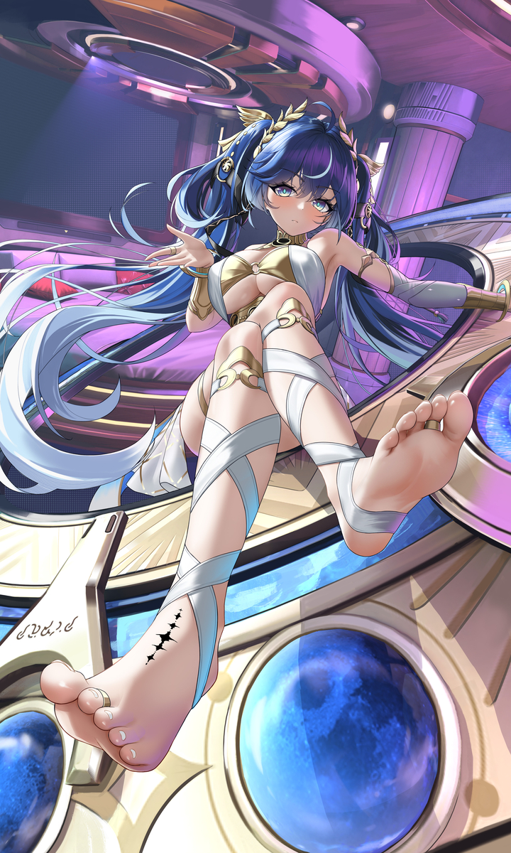 This is a pixiv picture whose title is 尤诺——启程前夜.