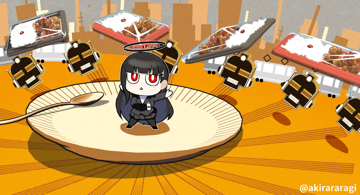 This is a pixiv picture whose title is 調月リオの昼飯の流儀.