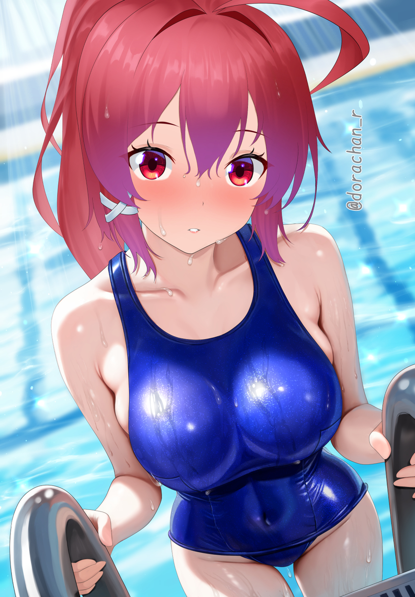 This is a pixiv picture whose title is スク水曜日！.