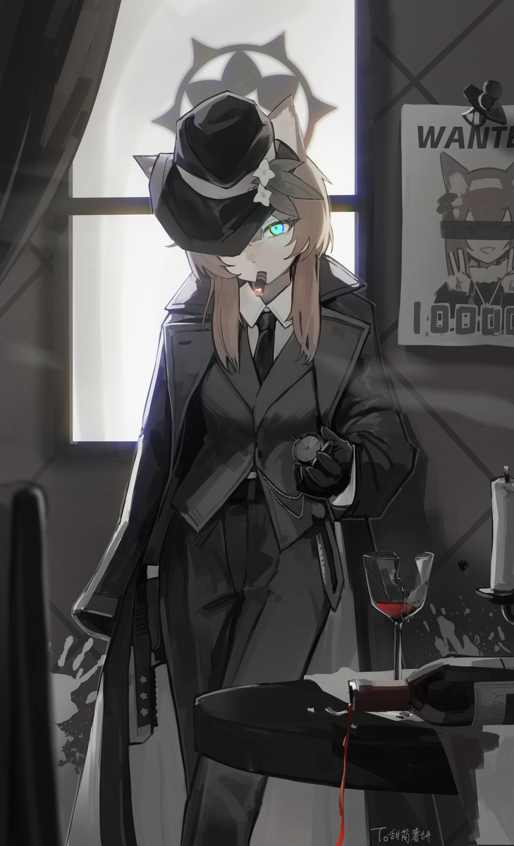 This is a pixiv picture whose title is "sensei，you're late".