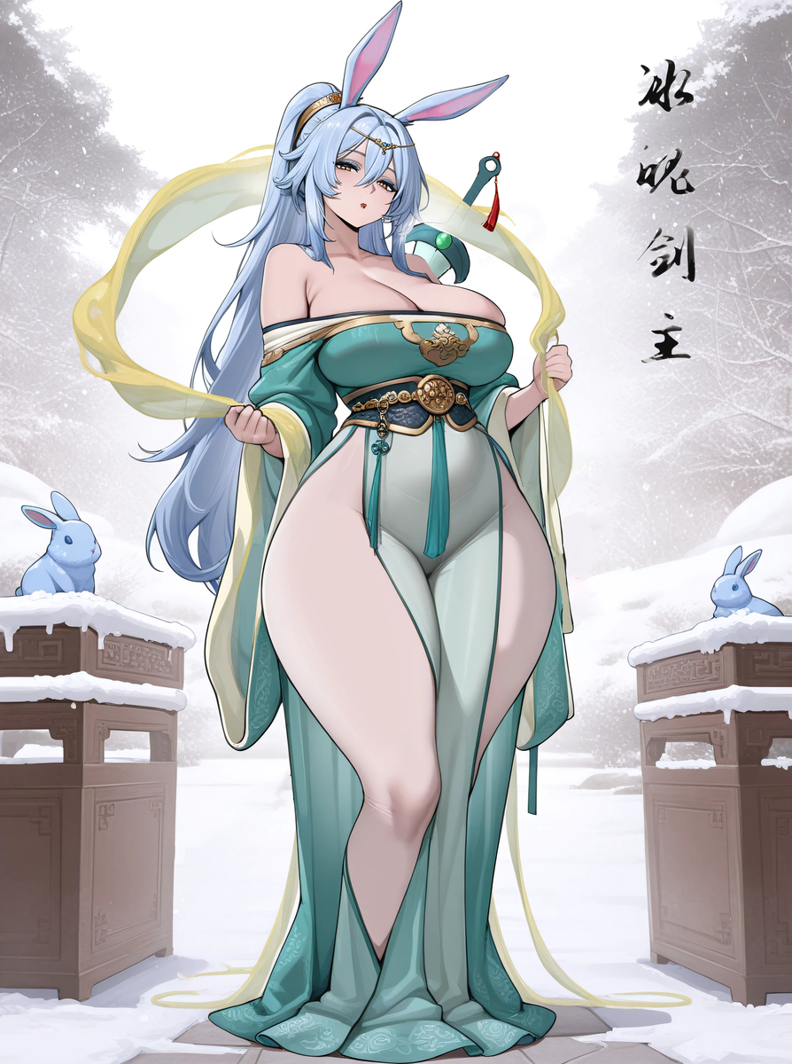 This is a pixiv picture whose title is 兔兔.