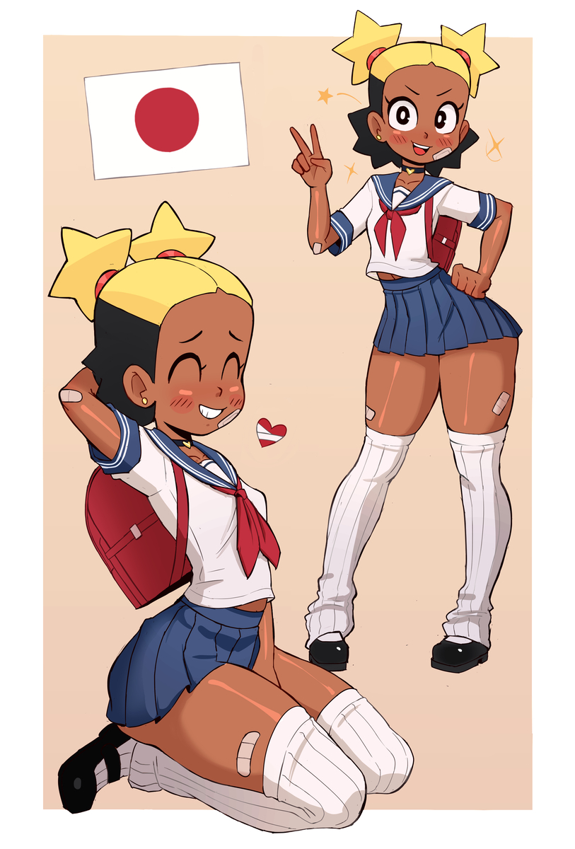 This is a pixiv picture whose title is Schoolgirl Aika.