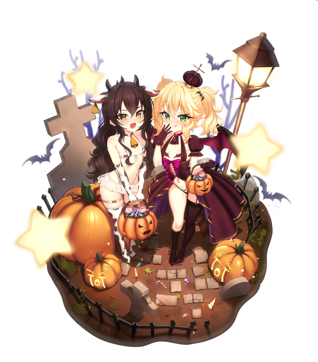 This is a pixiv picture whose title is Halloween 2025.