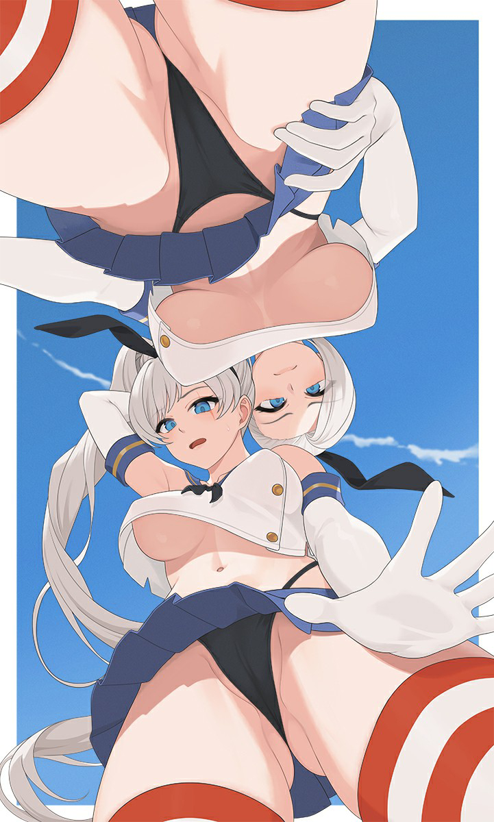 This is a pixiv picture whose title is CommissionShimakaze & Schnee.