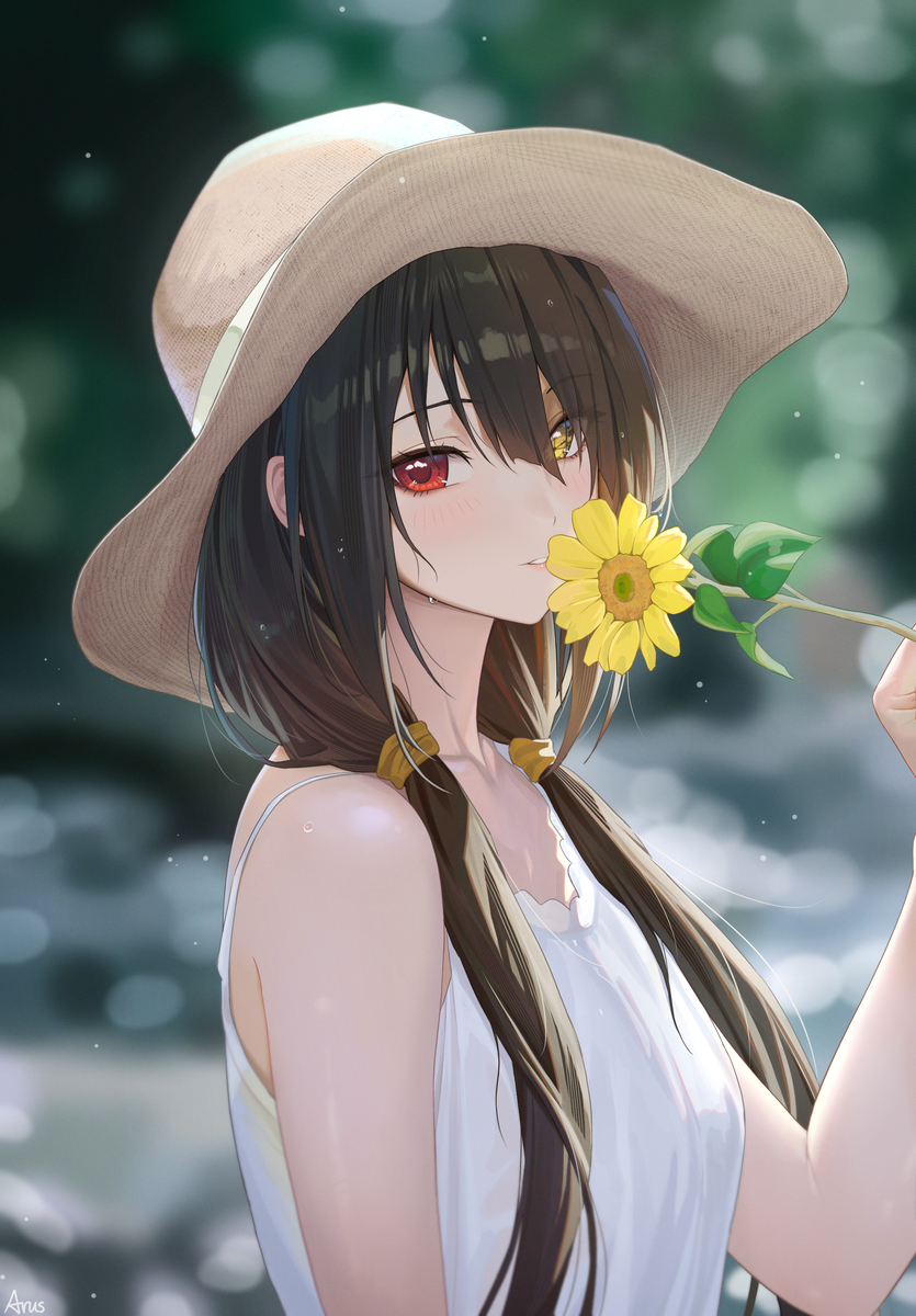 This is a pixiv picture whose title is 向日葵狂三2.0.