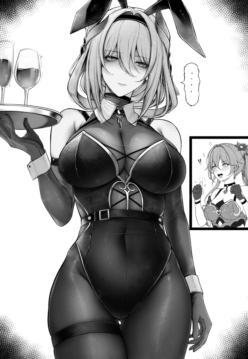 This is a pixiv picture whose title is バニー寒鴉.