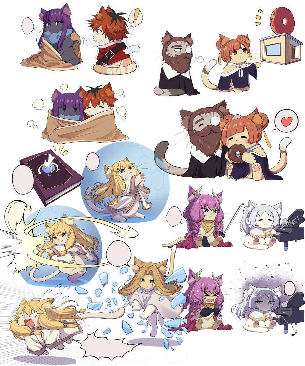 This is a pixiv picture whose title is 🐱🐱🐱.