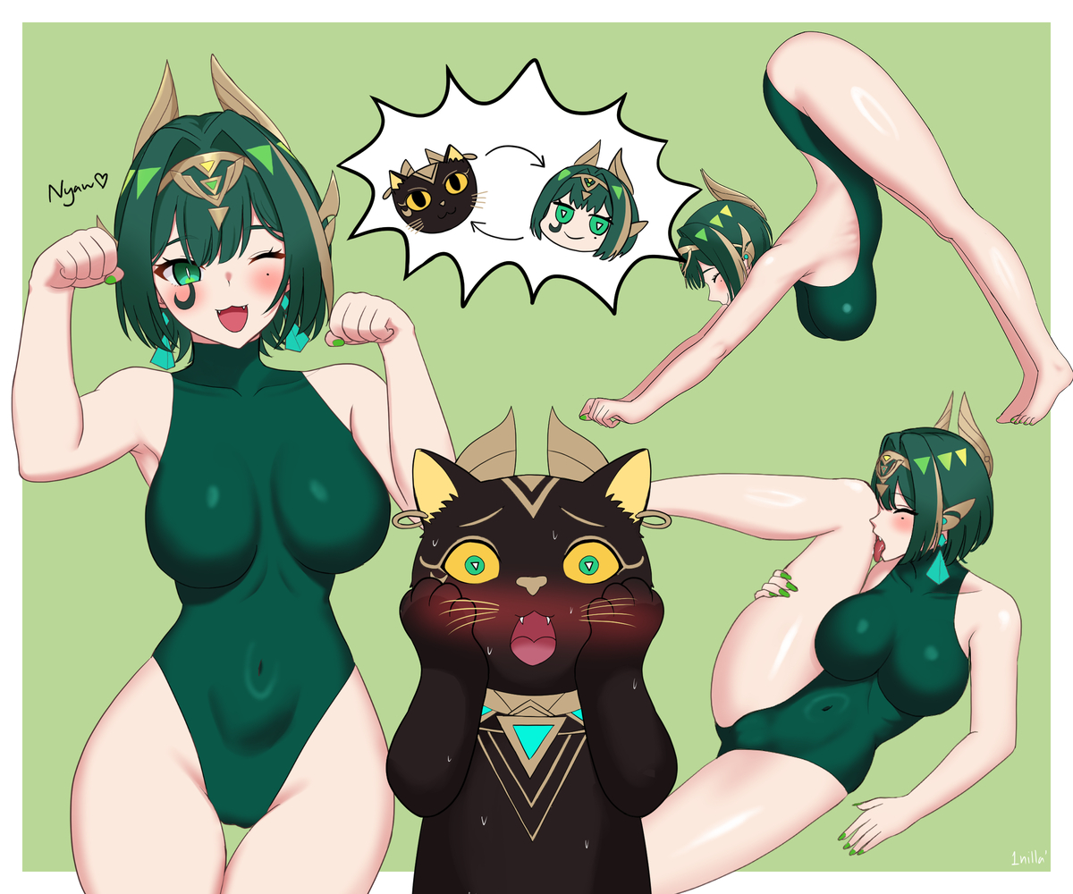 This is a pixiv picture whose title is Nefer swap body with Ashru.