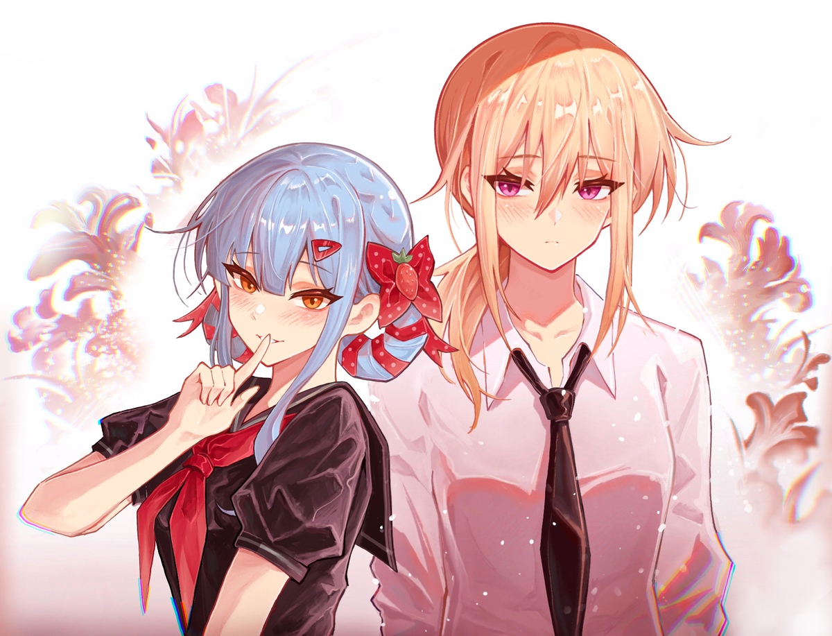 This is a pixiv picture whose title is “要跟大家保密哦～”.