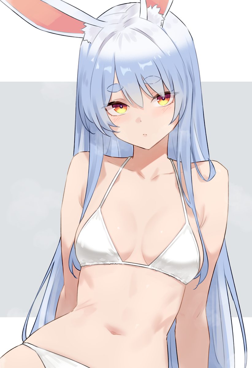 This is a pixiv picture whose title is 兎田ぺこら.