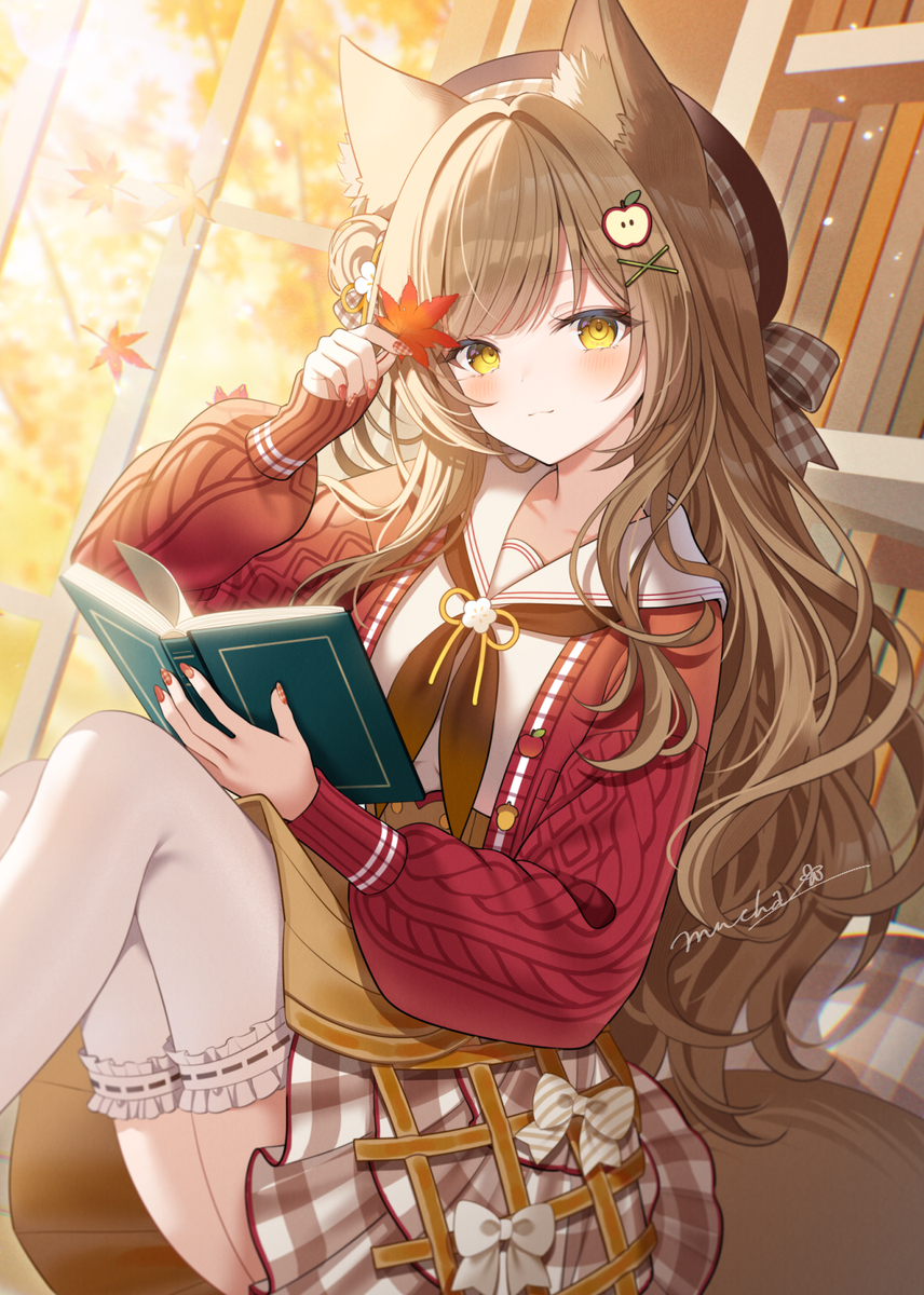 This is a pixiv picture whose title is 秋の狐っ娘.