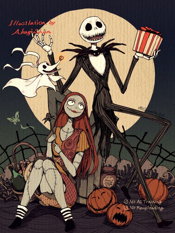 This is a pixiv picture whose title is The Nightmare Before Christmas.