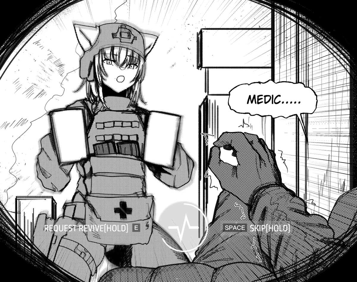 This is a pixiv picture whose title is I need a medic.