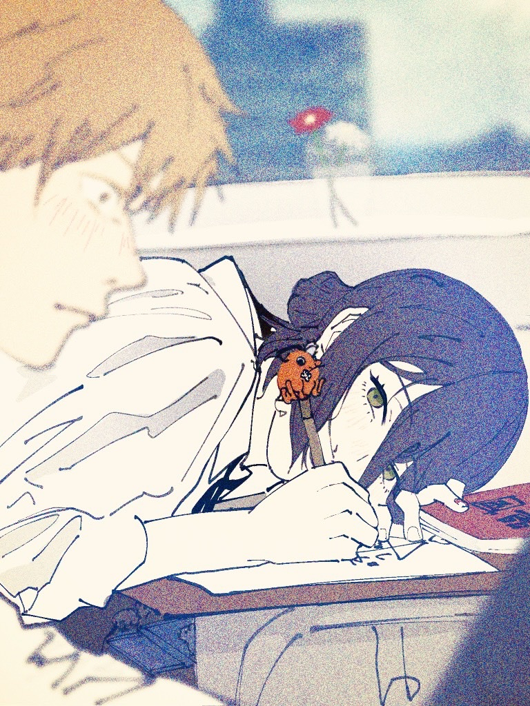 This is a pixiv picture whose title is 学校ifデンレゼ.