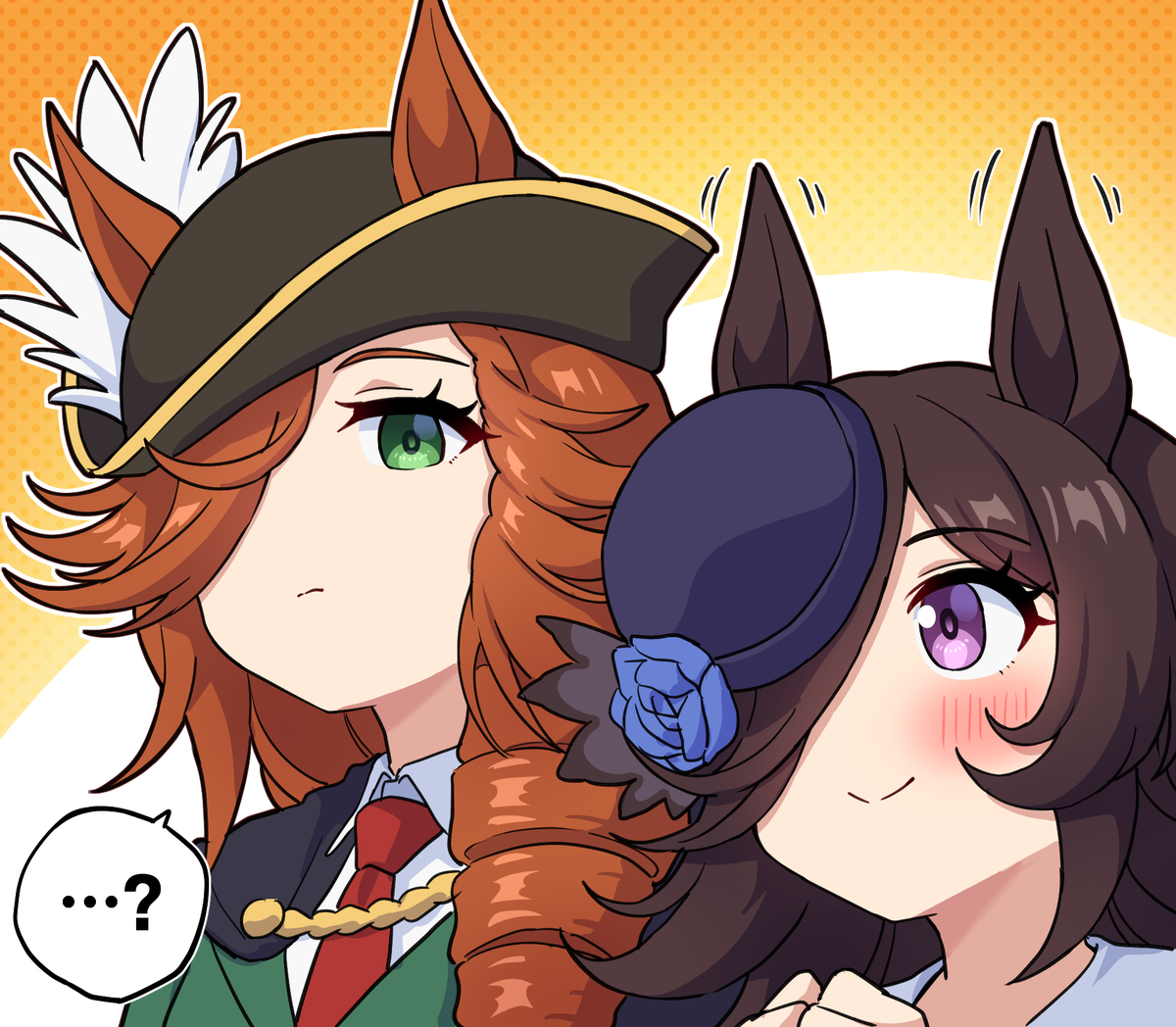 This is a pixiv picture whose title is ちょっと自分と似ていて親近感を覚えたライス.