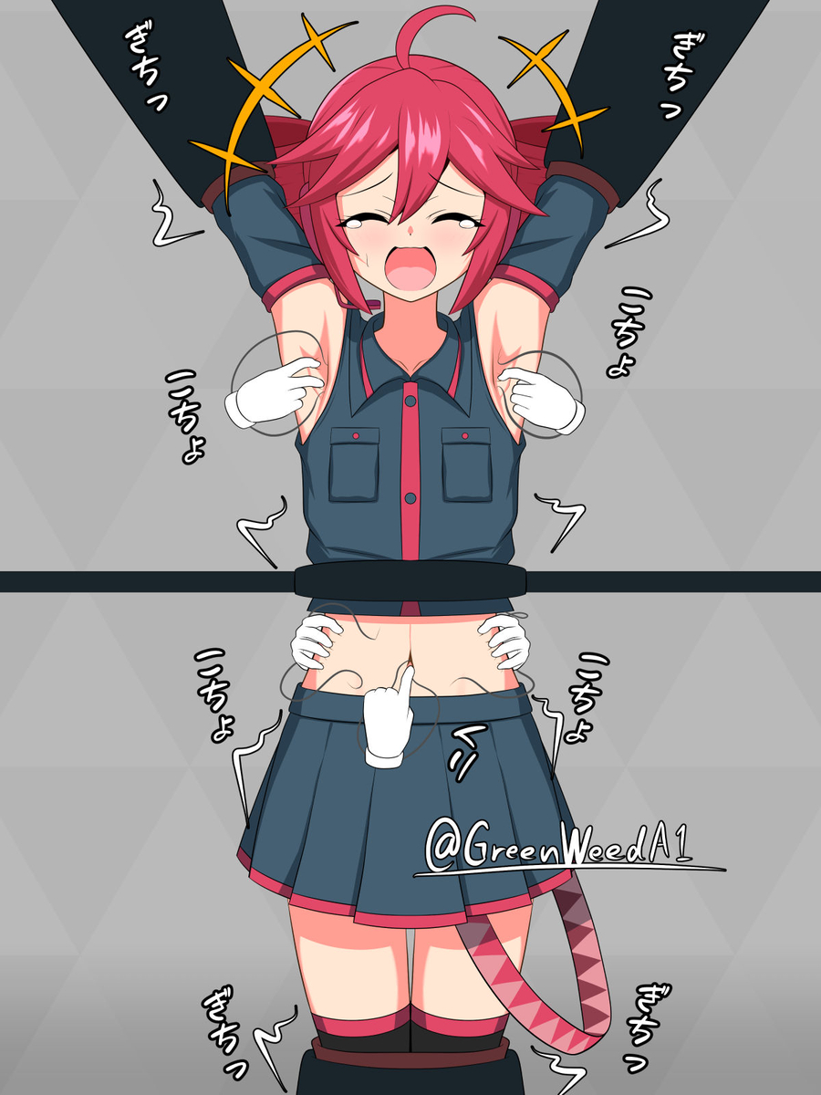 This is a pixiv picture whose title is 重音テトさん お試し くすぐり.