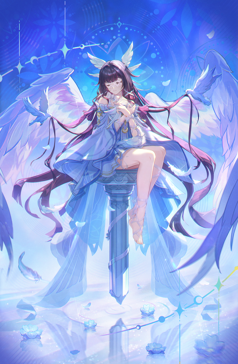 This is a pixiv picture whose title is 【睡梦初醒】哥伦比娅.