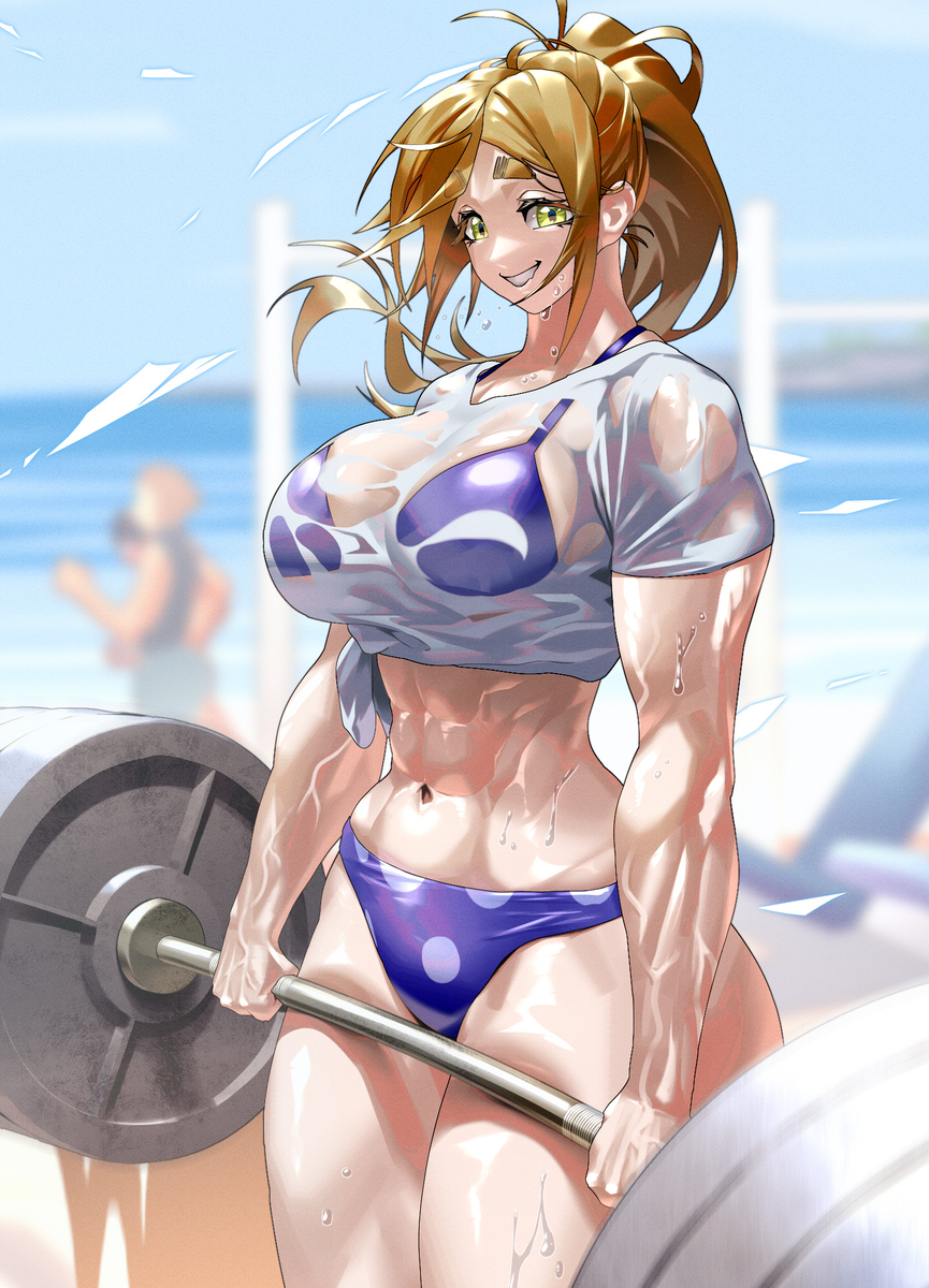 This is a pixiv picture whose title is Deadlift_犬山あおい.