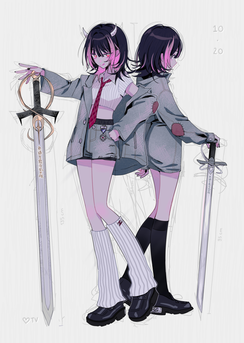 This is a pixiv picture whose title is 残機⚔️３.