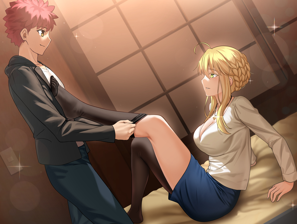 This is a pixiv picture whose title is Artoria 💛.