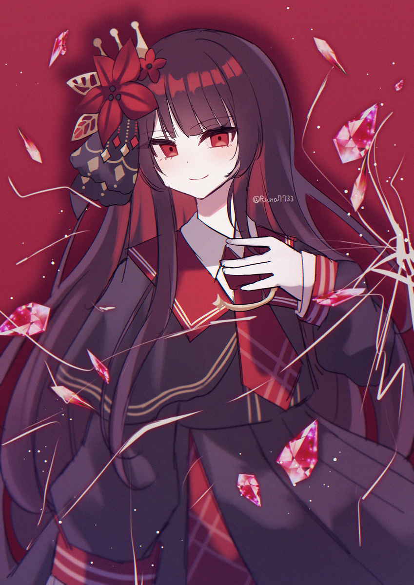 This is a pixiv picture whose title is 偽証.