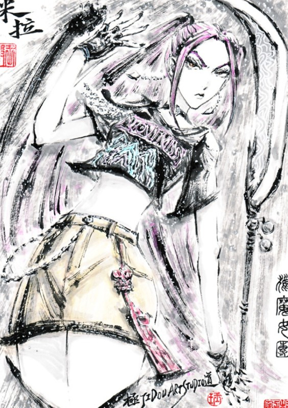 This is a pixiv picture whose title is 【極道畫師】米拉.