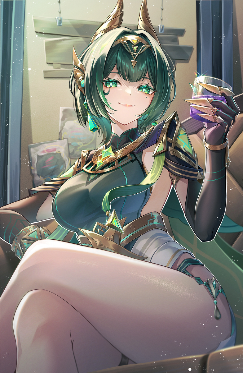 This is a pixiv picture whose title is ネフェル姐さんと乾杯💚.
