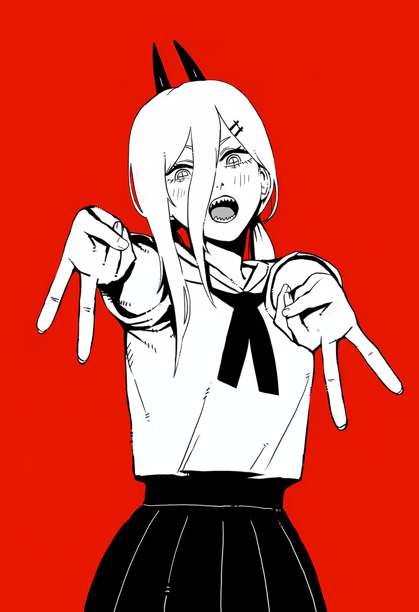 This is a pixiv picture whose title is chainsawman rkgk.