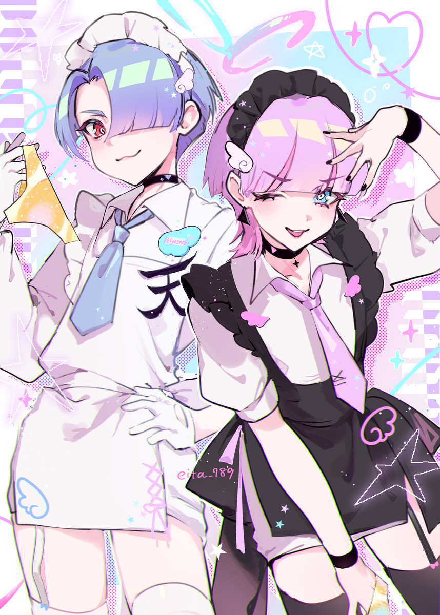 This is a pixiv picture whose title is ポリポリメイドさん.