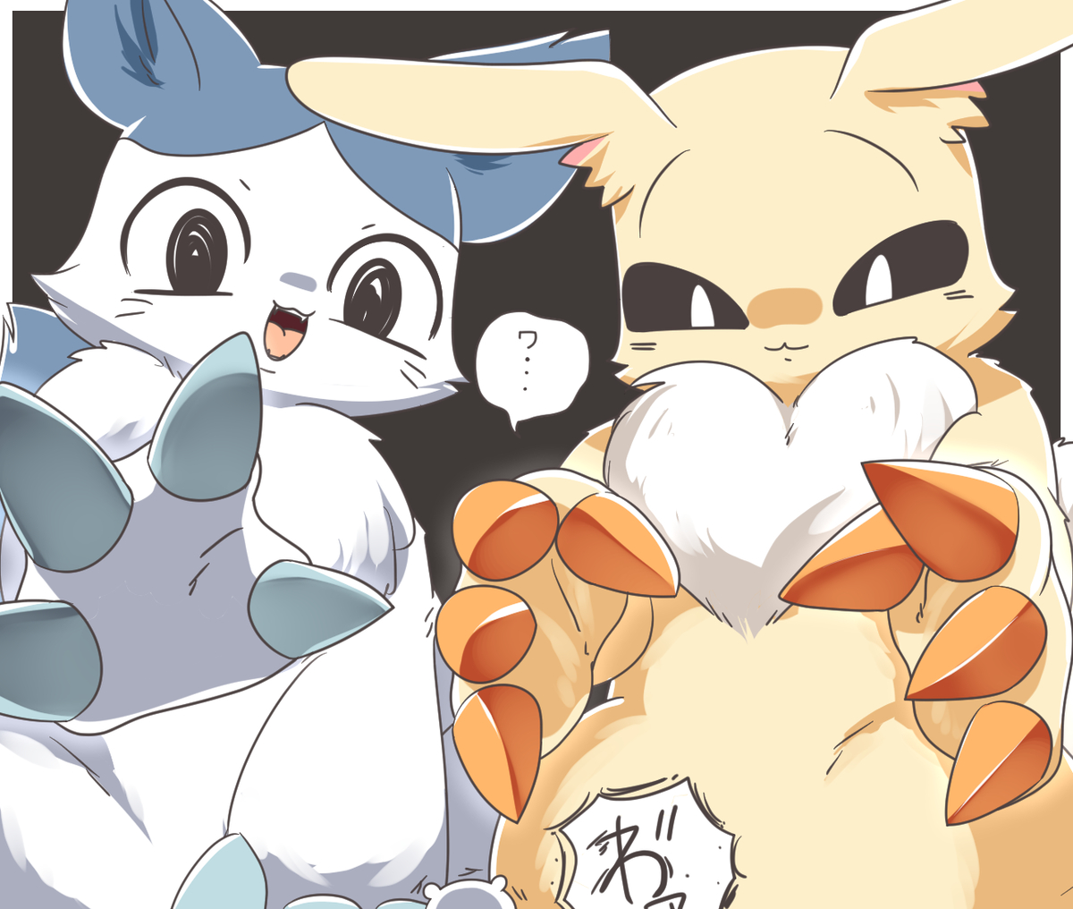 This is a pixiv picture whose title is でかつよハチうさ.