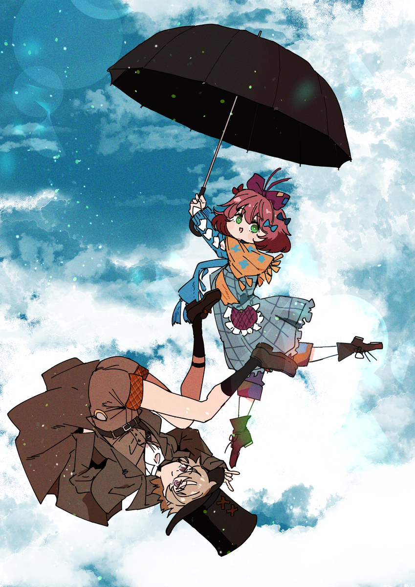This is a pixiv picture whose title is パタパタペーパーとオリバー・フォッグ.
