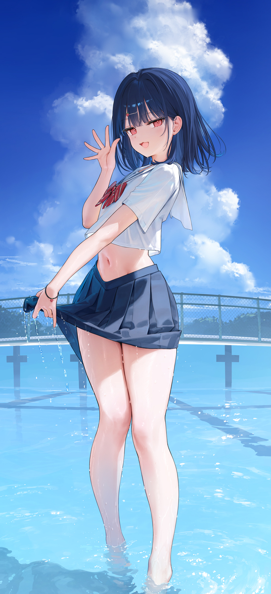 This is a pixiv picture whose title is Clear blue.