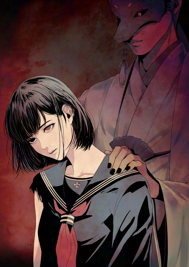 This is a pixiv picture whose title is 白昼夢.