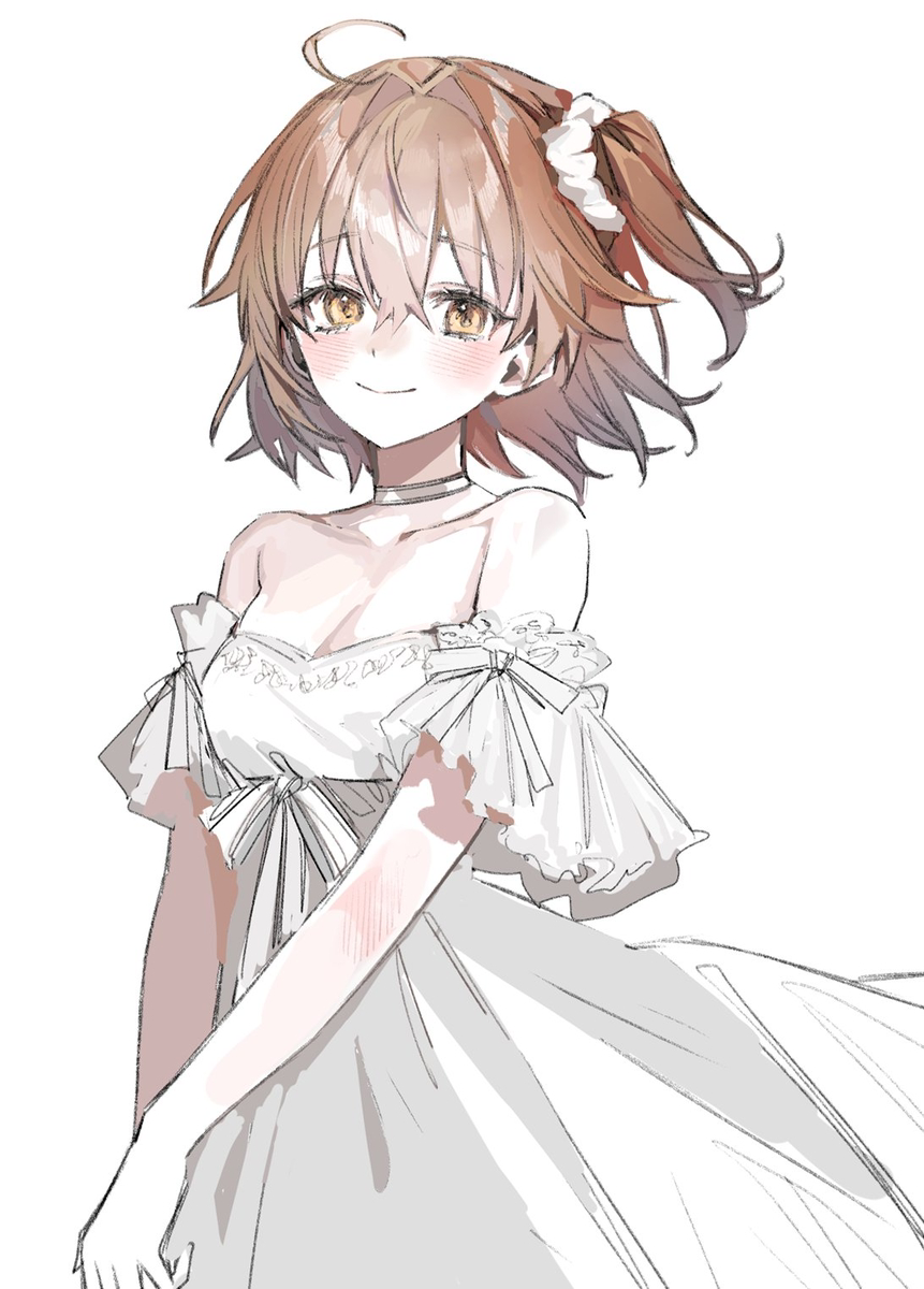 This is a pixiv picture whose title is 藤丸立香.