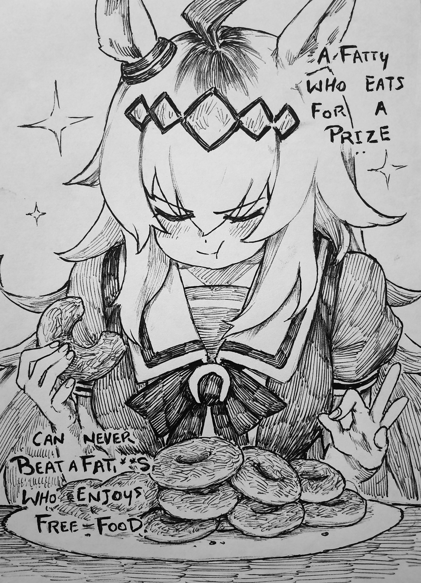 This is a pixiv picture whose title is Oguri Cap.