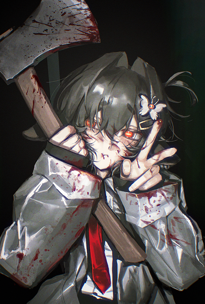 This is a pixiv picture whose title is American Psycho.