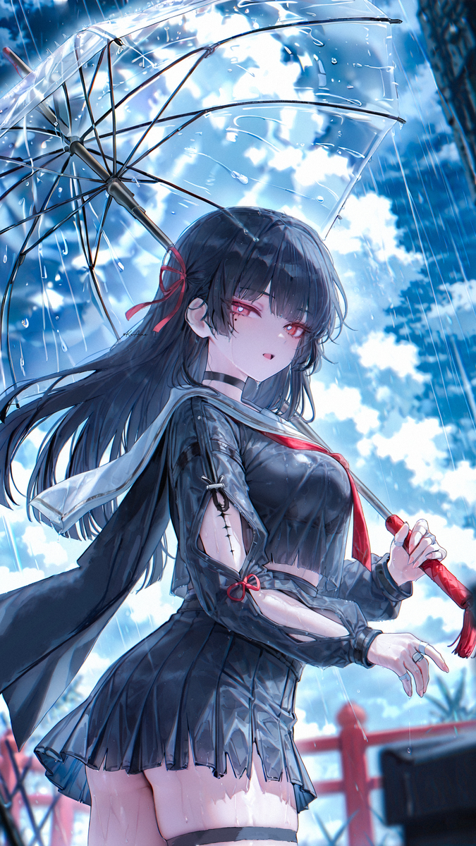 This is a pixiv picture whose title is chisa|千咲 🌂.