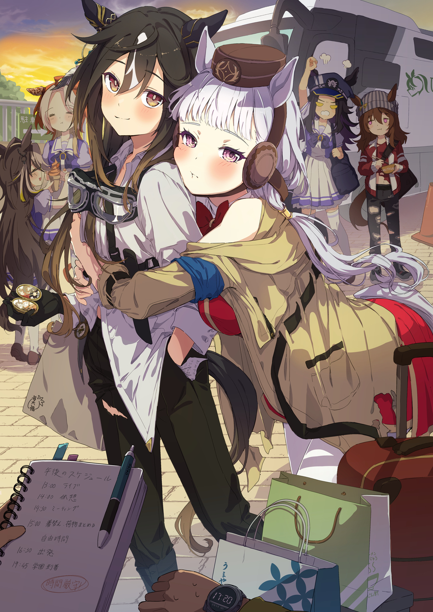 This is a pixiv picture whose title is 遠征帰り親子.