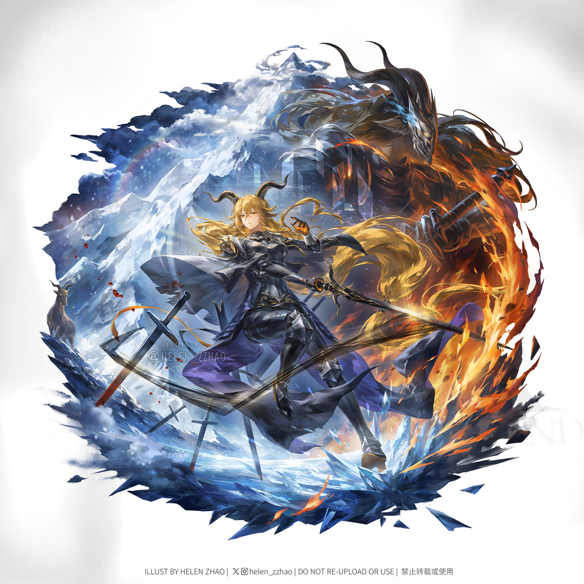 This is a pixiv picture whose title is The Black Knight.