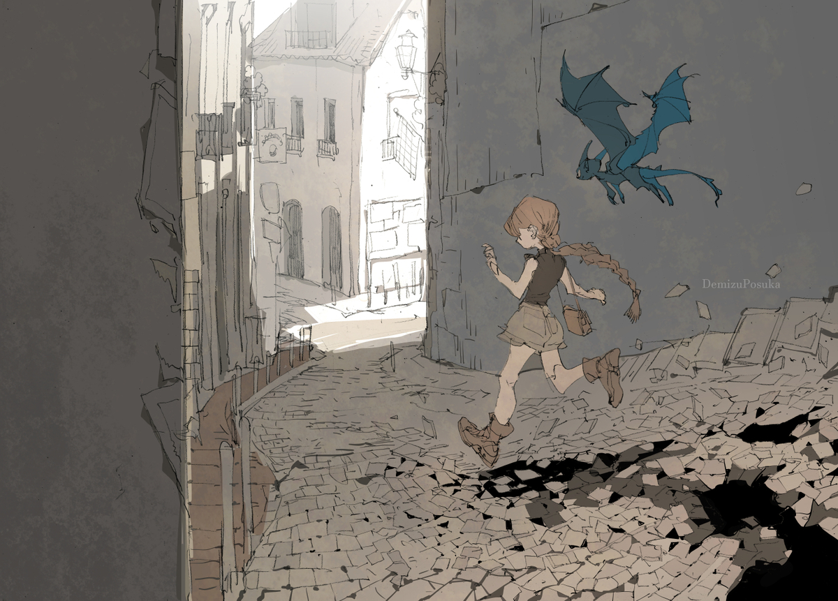 This is a pixiv picture whose title is 駆け降りる.