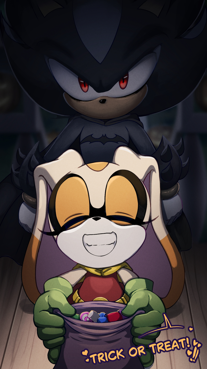 This is a pixiv picture whose title is The Bat and The Bunny.