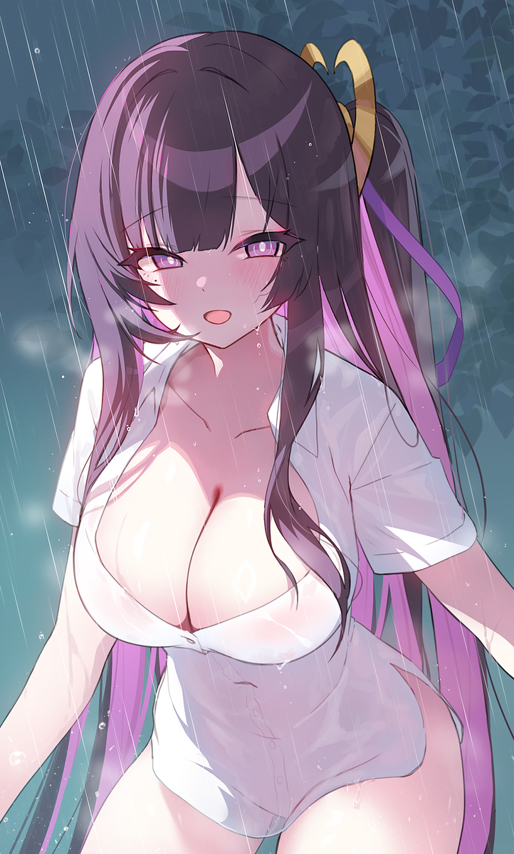 This is a pixiv picture whose title is 濡れちゃいましたね…💧.