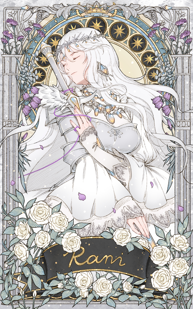 This is a pixiv picture whose title is 白い王女.