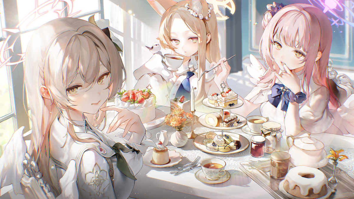 This is a pixiv picture whose title is tea party.