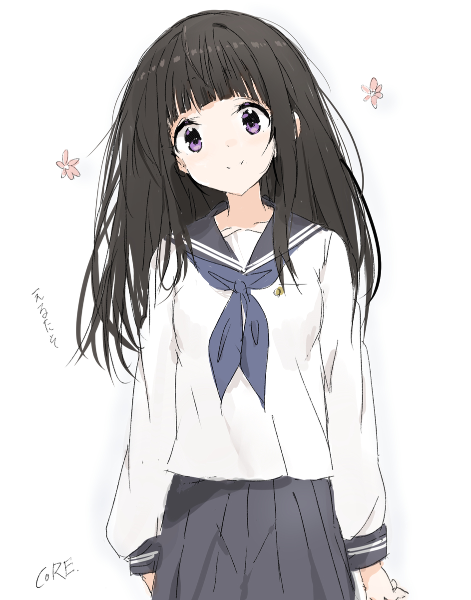 This is a pixiv picture whose title is 千反田えるちゃん.